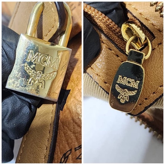 Authentic MCM Visetos Shoulder Bag Brown - Picture 8 of 15